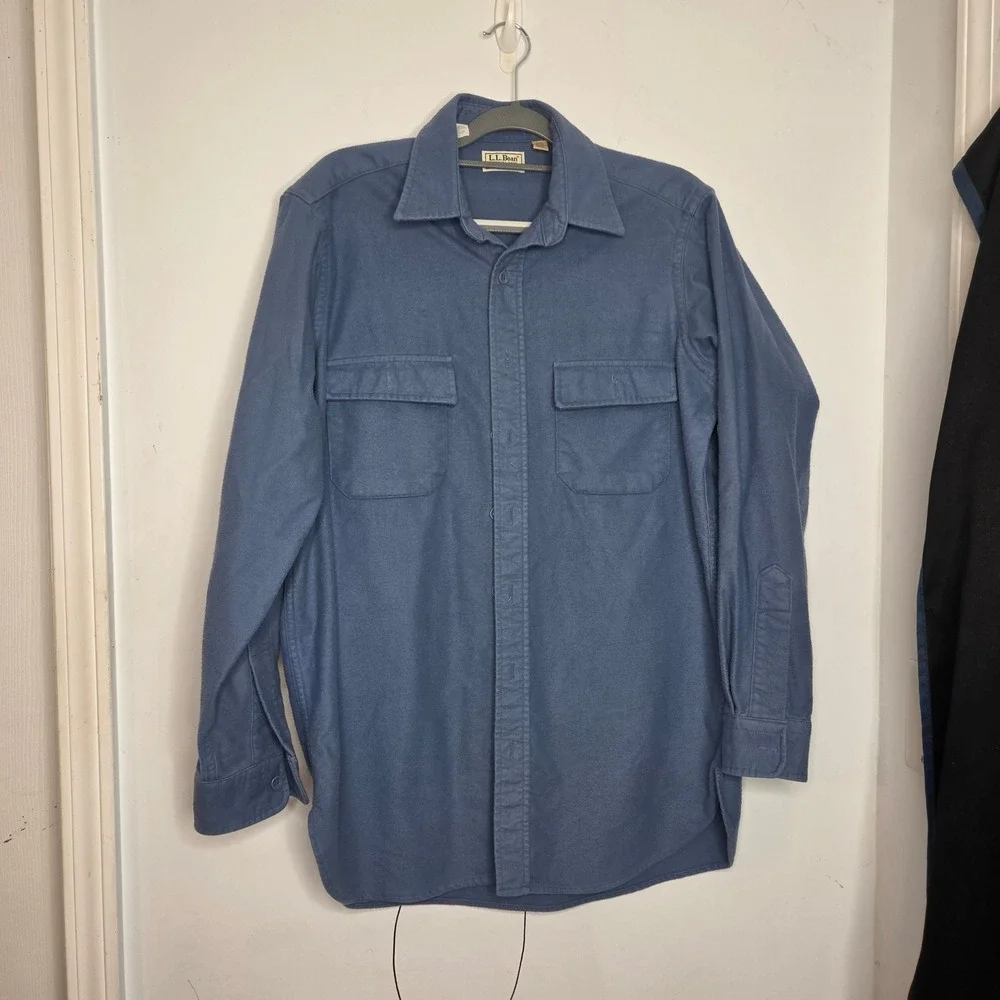 Mountain Khakis Mens Classic Fit Plaid Flannel Shirt Blue Tan Medium Long Sleeve
